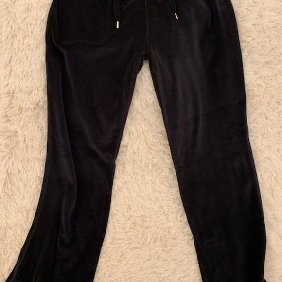 VS Blk Velour Lounge Pants